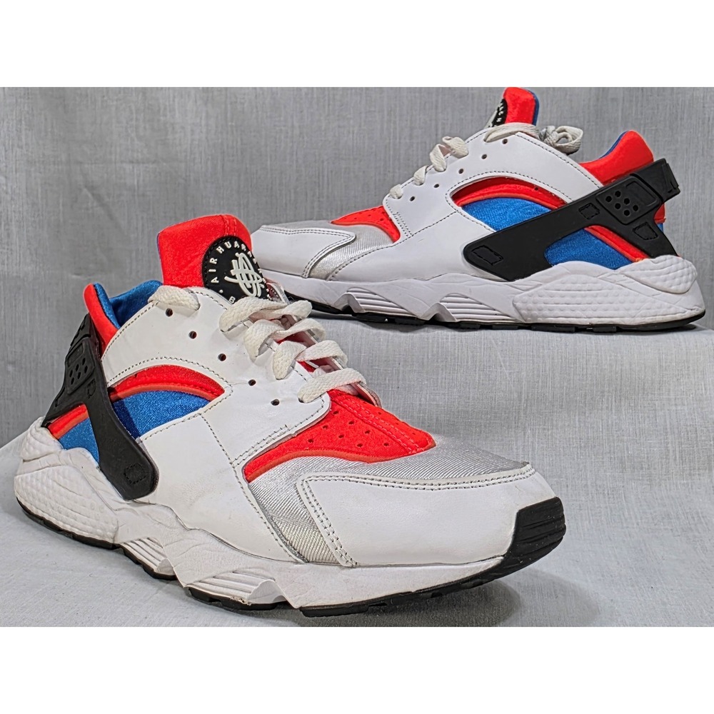 Nike Air Huarache Mens Size 12 White Red Blue Sneakers DV2220-100 Running Shoes